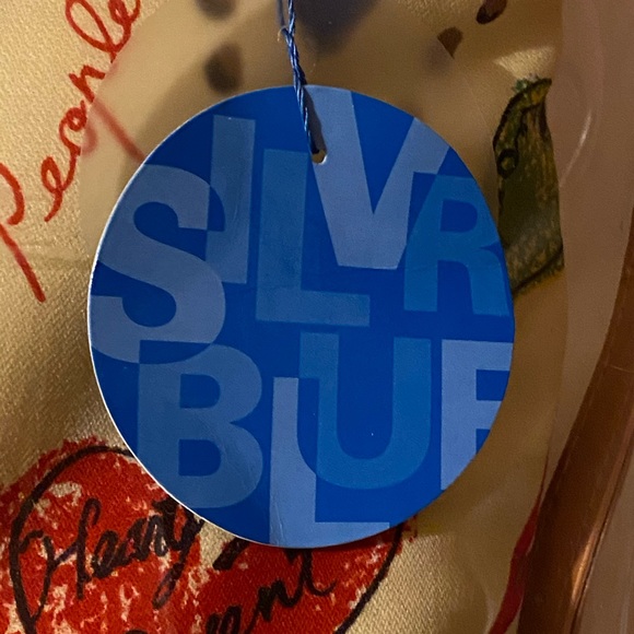 Silver Blue Clear Plastic Tote W/Fabric Insert NWT - Picture 2 of 16